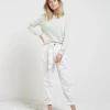 Yaya High Waist Loose Denim With Belt Detail- Bright White