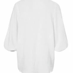 Yaya Pure White Button Top