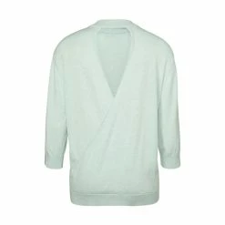 Yaya Open Back Sweater Light Blue