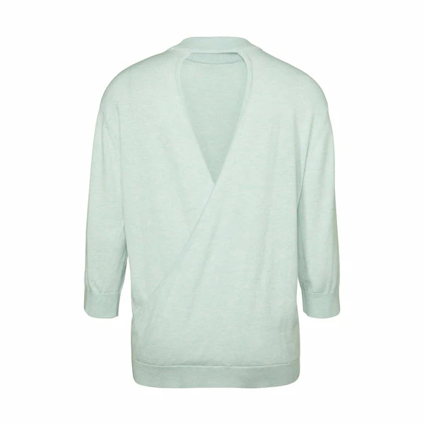 Yaya Open Back Sweater Light Blue 3 Yaya Open Back Sweater Light Blue