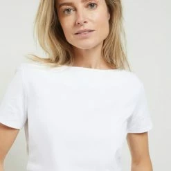 Yaya Bright White Boatneck T-Shirt