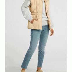 Yaya High Waist Straight Blue Denim Jeans