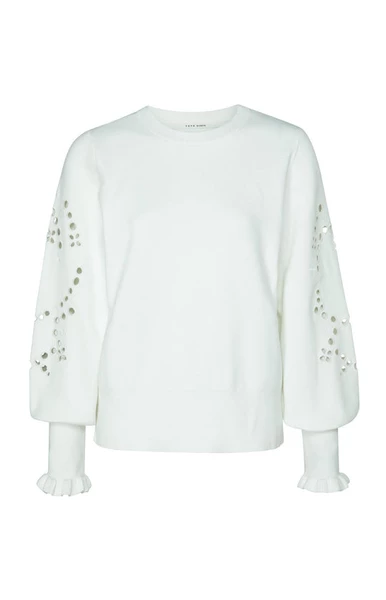 Yaya Laser Cut Embroidery Sweater 3 Yaya Laser Cut Embroidery Sweater