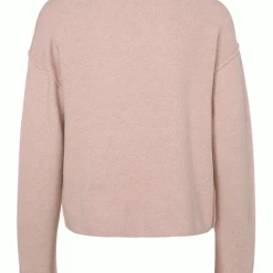 Yaya Adobe Pink Cropped Knit Pullover