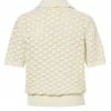 Yaya Wool White Pointelle Knit