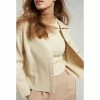 Yaya Pointelle Cardigan Crème Brulee Beige