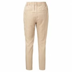 Yaya 121123 914 Sand Relaxed Fit Striped Trousers