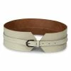 Yaya Leather Waistband belt - Crème Brûlée Beige