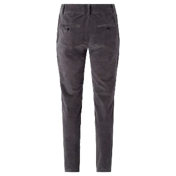 Yaya Dark Metal Cotton Velvet Chino Trousers 4 Yaya Dark Metal Cotton Velvet Chino Trousers