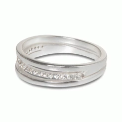 Yaya Silver Double Stone Ring