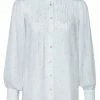 Yaya Printed Volume Sleeve Blouse - Vanilla Ice White Dessin 1 Yaya Printed Volume Sleeve Blouse - Vanilla Ice White Dessin