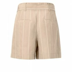 Yaya 123101 Sand Stripes & Tie Paper Bag Waist Shorts