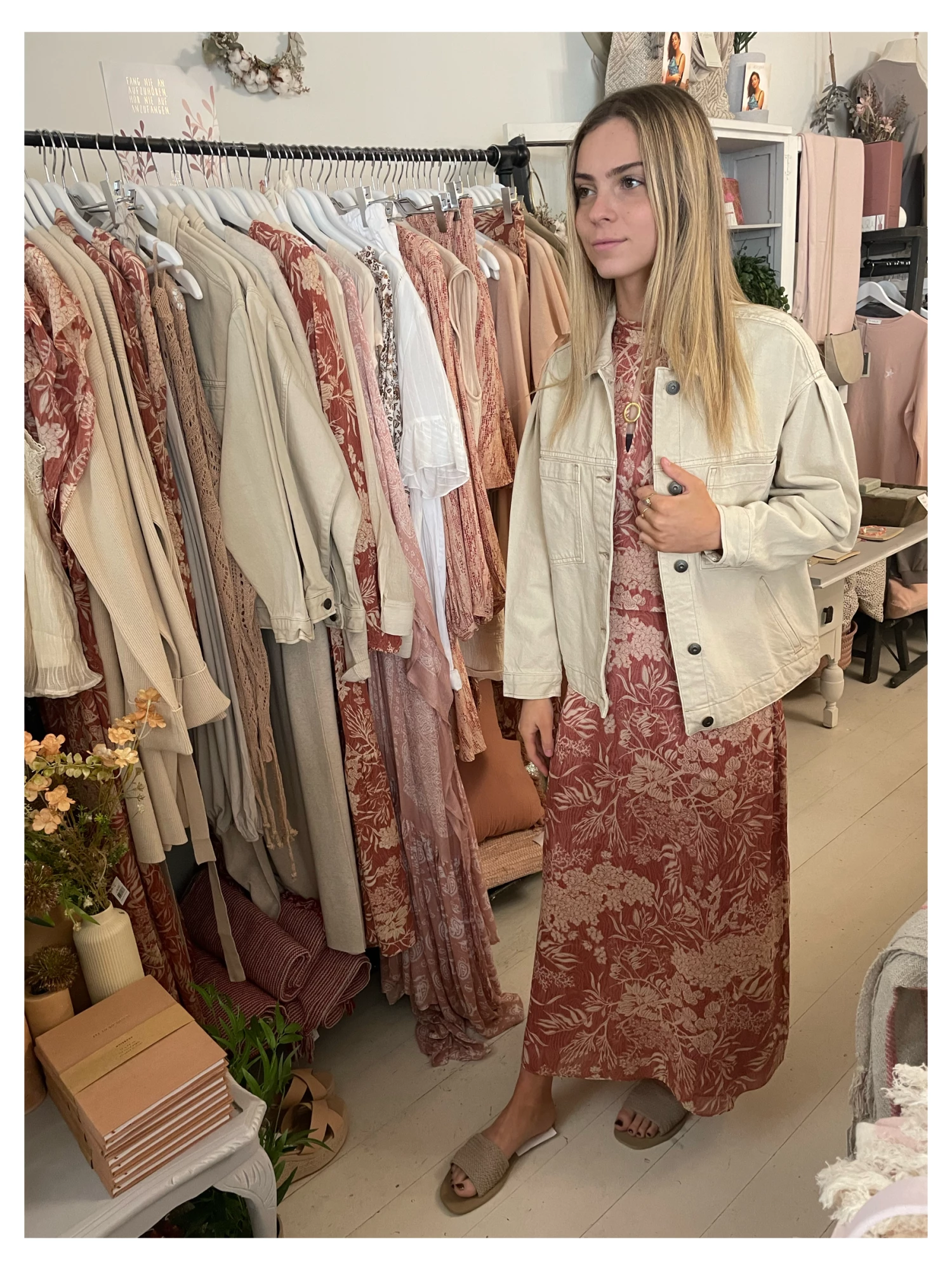 Yaya Denim Jacket with Ruched Back & Puffed Sleeves - Sesame Sand 8 Yaya Denim Jacket with Ruched Back & Puffed Sleeves - Sesame Sand