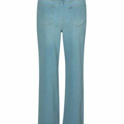 Yaya Wide Flare Blue Denim Jeans