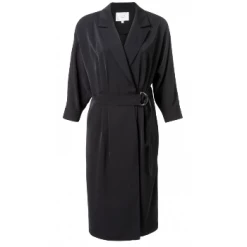 Yaya Wrap Dress with Belt - Black