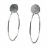 Yaya Silver Embossed Hoop Earrings