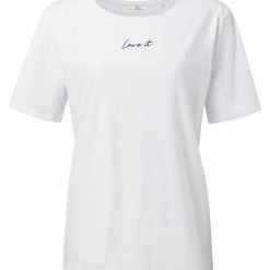 Yaya Cotton 'Love It' Quote T-Shirt - Pure White