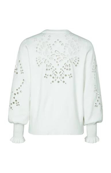 Yaya Laser Cut Embroidery Sweater 5 Yaya Laser Cut Embroidery Sweater