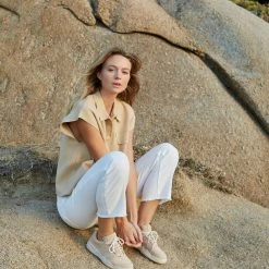 Yaya Sleeveless Cardigan - Warm Sand