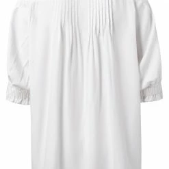 Yaya Fabric Mix Top Pure White