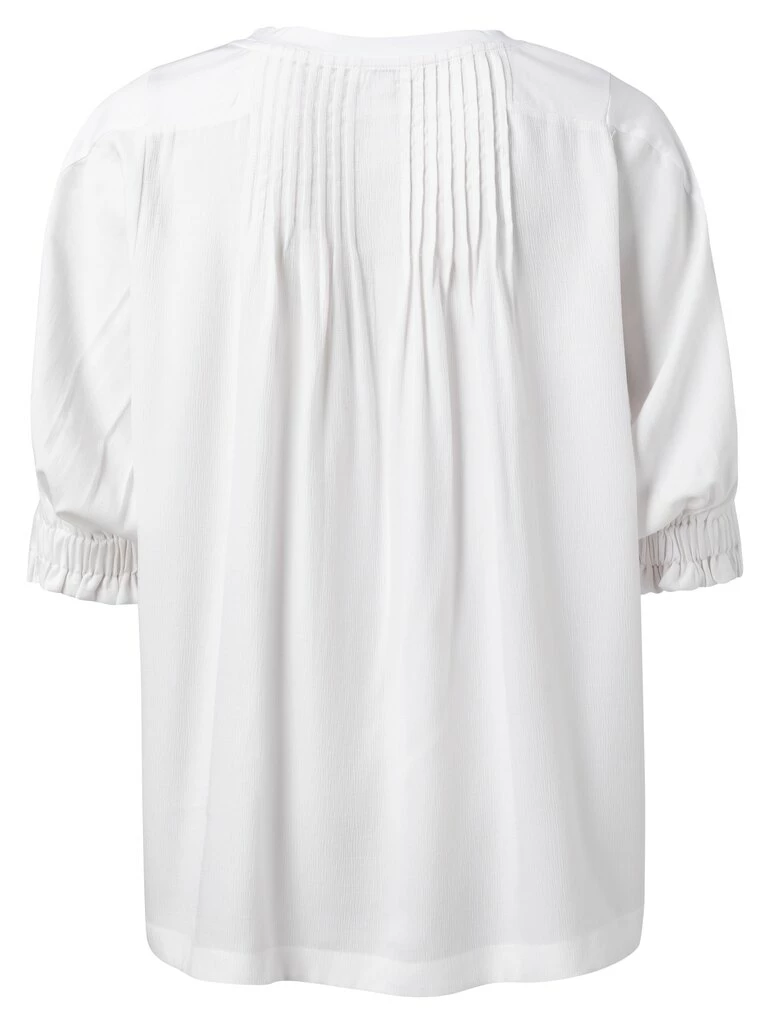 Yaya Fabric Mix Top Pure White 4 Yaya Fabric Mix Top Pure White