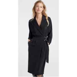 Yaya Wrap Dress with Belt - Black