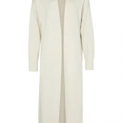 Yaya Cardigan With Pockets And Long Sleeves With Dropped Shoulder - Beige Melange