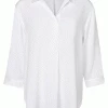Yaya White 3/4 Sleeve Tunic Top