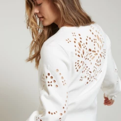 Yaya Laser Cut Embroidery Sweater 13 Yaya Laser Cut Embroidery Sweater