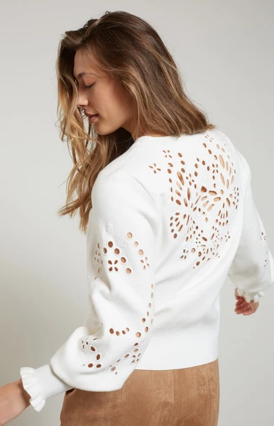 Yaya Laser Cut Embroidery Sweater 7 Yaya Laser Cut Embroidery Sweater