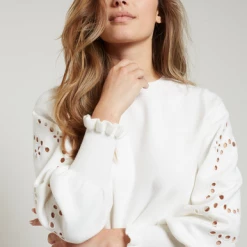 Yaya Laser Cut Embroidery Sweater 15 Yaya Laser Cut Embroidery Sweater