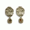 Yaya Gold Hammered Stone Earrings