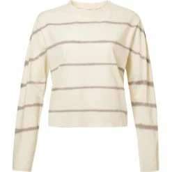 Yaya Long Sleeve T-shirt With Crewneck And Tie-dye Print - Birch Sand