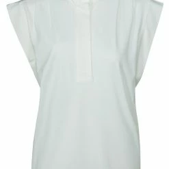 Yaya Jersey Sleeveless Top - Egret Off White