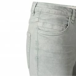Yaya Coloured Denim with Straight Legs and Side and Back Pockets - Chateau Warm Grey