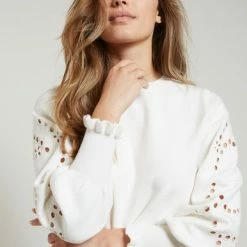 Yaya Laser Cut Embroidery Sweater 14 Yaya Laser Cut Embroidery Sweater