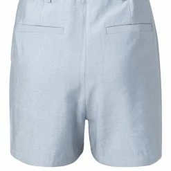 Yaya High Waist Belted Shorts - Misty Blue