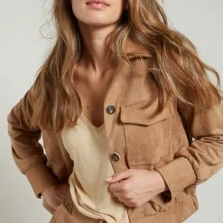 Yaya V-neck 3/4 Sleeve Top - Warm Sand