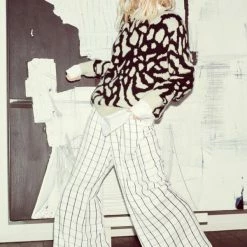 Munthe Editor - Ivory Checked Pants