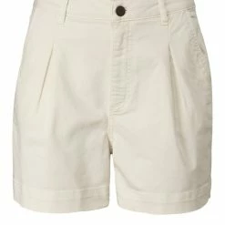 Yaya High Waist Short Cotton Stretch - Chalk