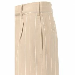 Yaya 123101 Sand Stripes & Tie Paper Bag Waist Shorts