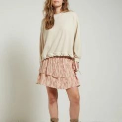 Yaya Sand Printed Cedar Skirt