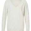 Yaya V Neck Sweater - Light Grey Melange