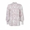 Yaya White Printed Volume Sleeve Top 2 Yaya White Printed Volume Sleeve Top