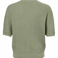 Yaya Rib Stitch Cardigan - Seagrass Green