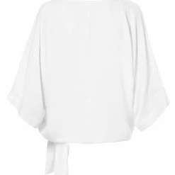 Yaya Top with Knot Detail - Pure White