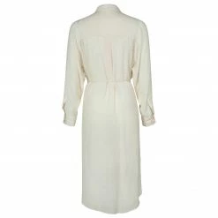 Yaya Long sleeve shirt dress with structure - Brazilian Sand