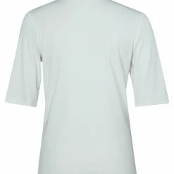 Yaya Stand Up Collar Top Half Sleeve - Egret Off White