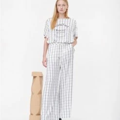 Munthe Editor - Ivory Checked Pants