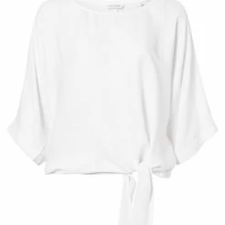 Yaya Top with Knot Detail - Pure White